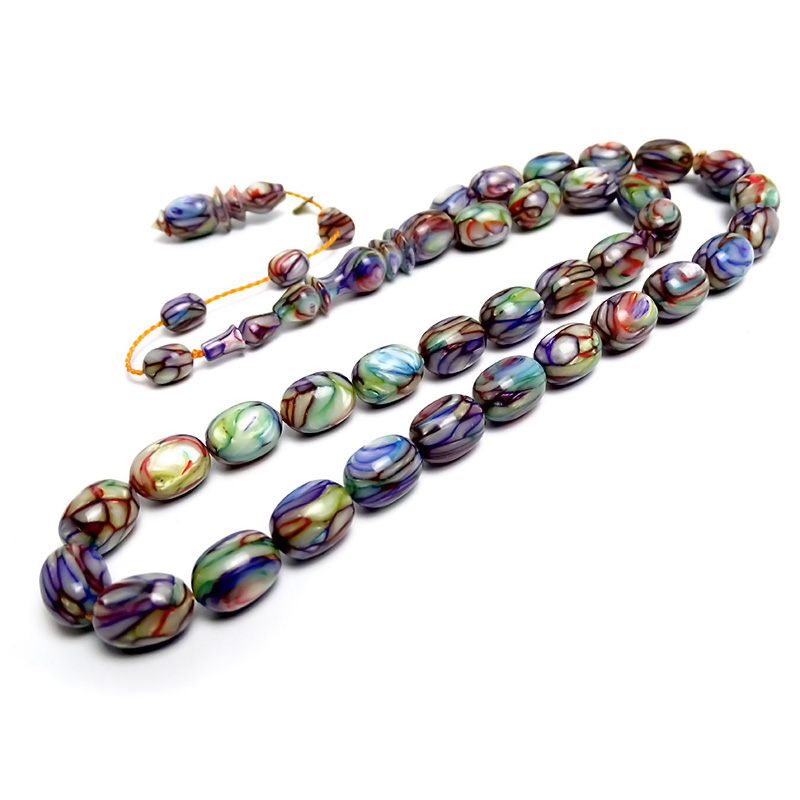 Arizona Multicolor Galalit Tesbih Usta İşçilikle Renklerin Dansı