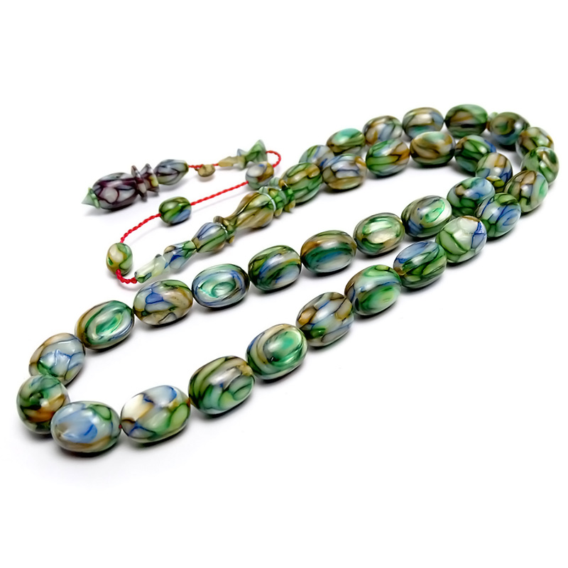 Arizona Multicolor Galalit Tesbih Usta İşçilikle Renklerin Dansı