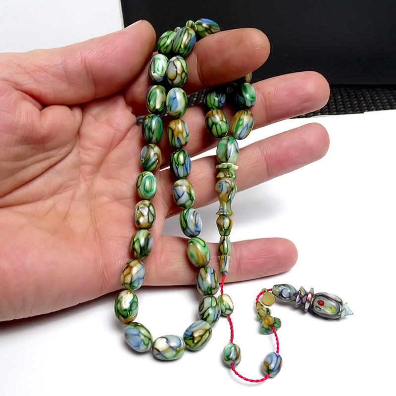 Arizona Multicolor Galalit Tesbih Usta İşçilikle Renklerin Dansı