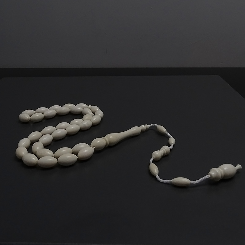 Badem Model Doğal Materyalden Sistemli Fosil Tesbih 