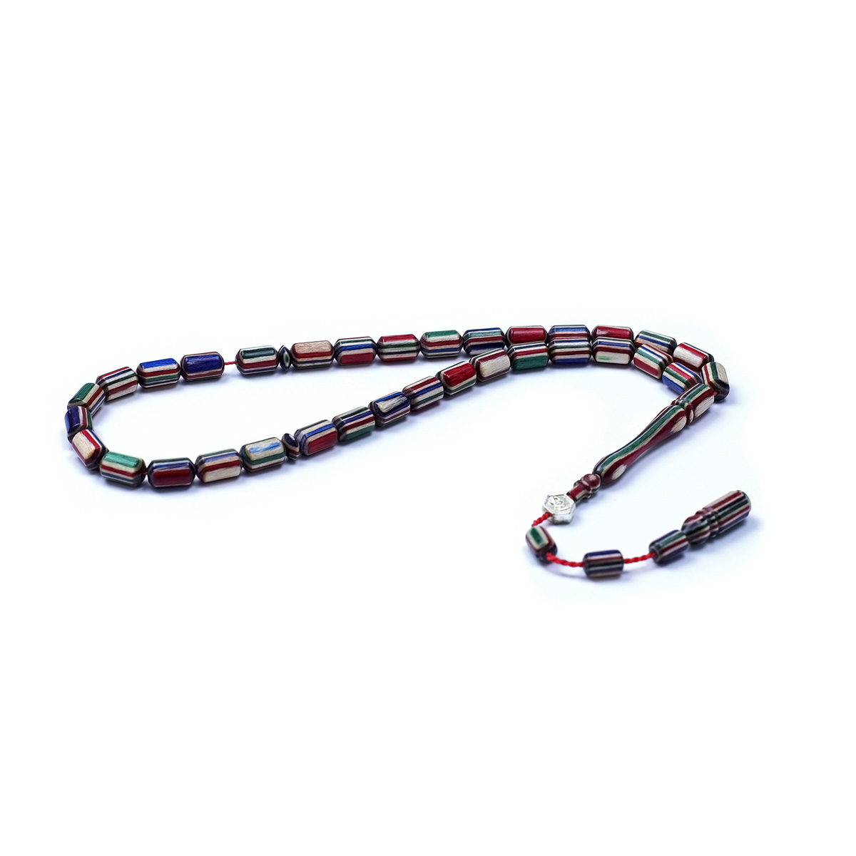 Color Mix Kapsul Kesim Kafur Ağacı Tesbih 6x10mm