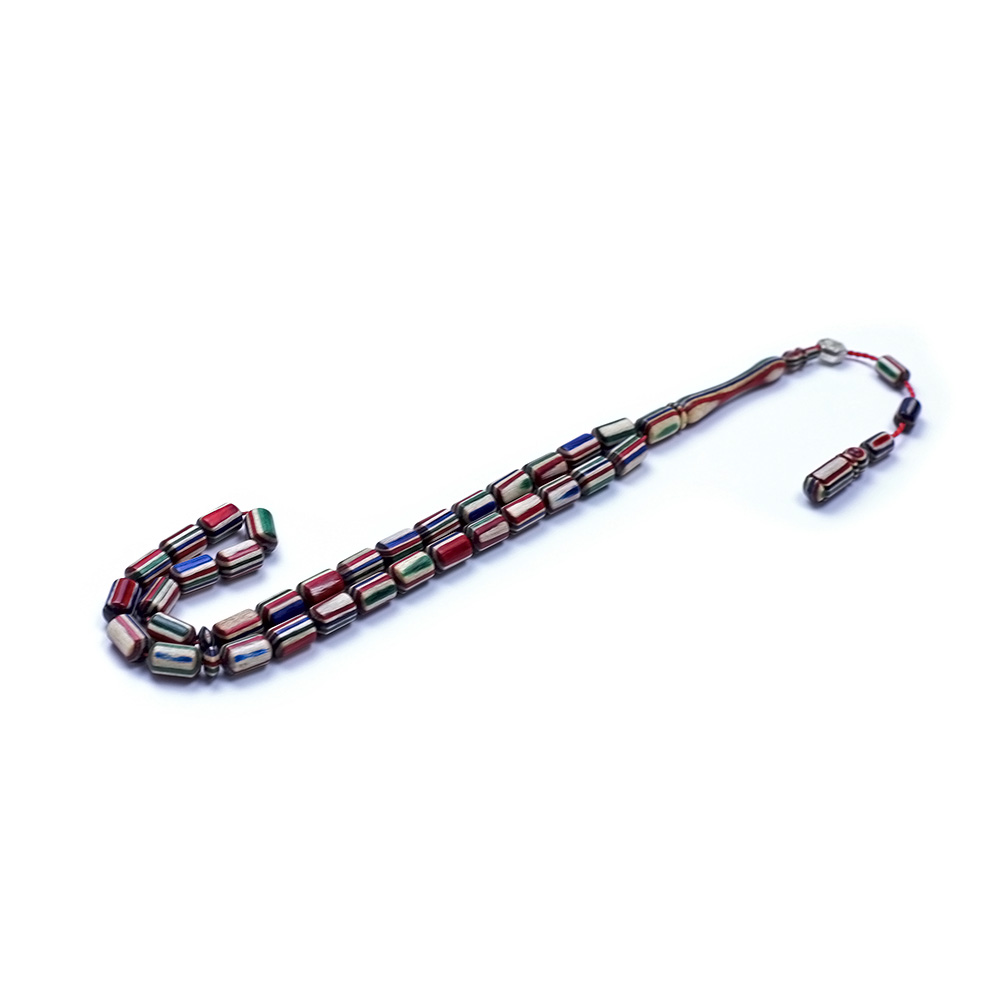 Color Mix Kapsul Kesim Kafur Ağacı Tesbih 6x10mm
