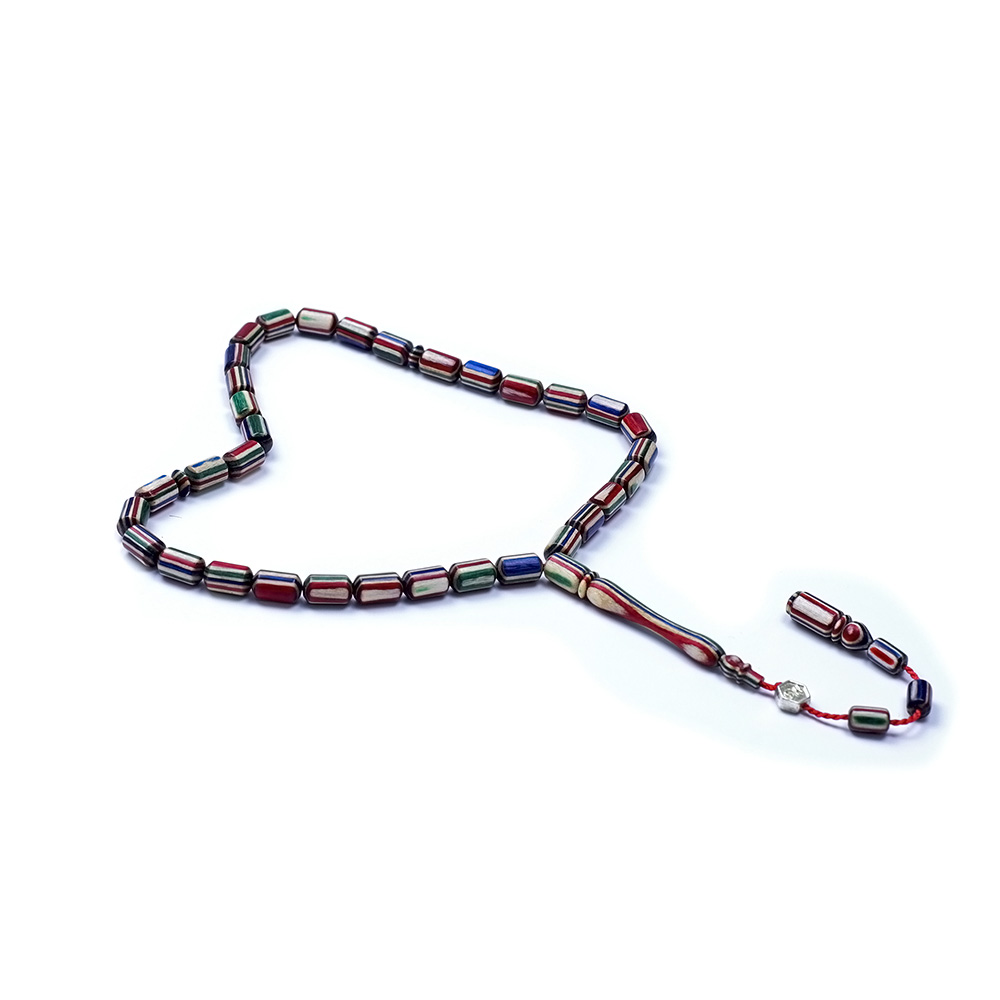 Color Mix Kapsul Kesim Kafur Ağacı Tesbih 6x10mm