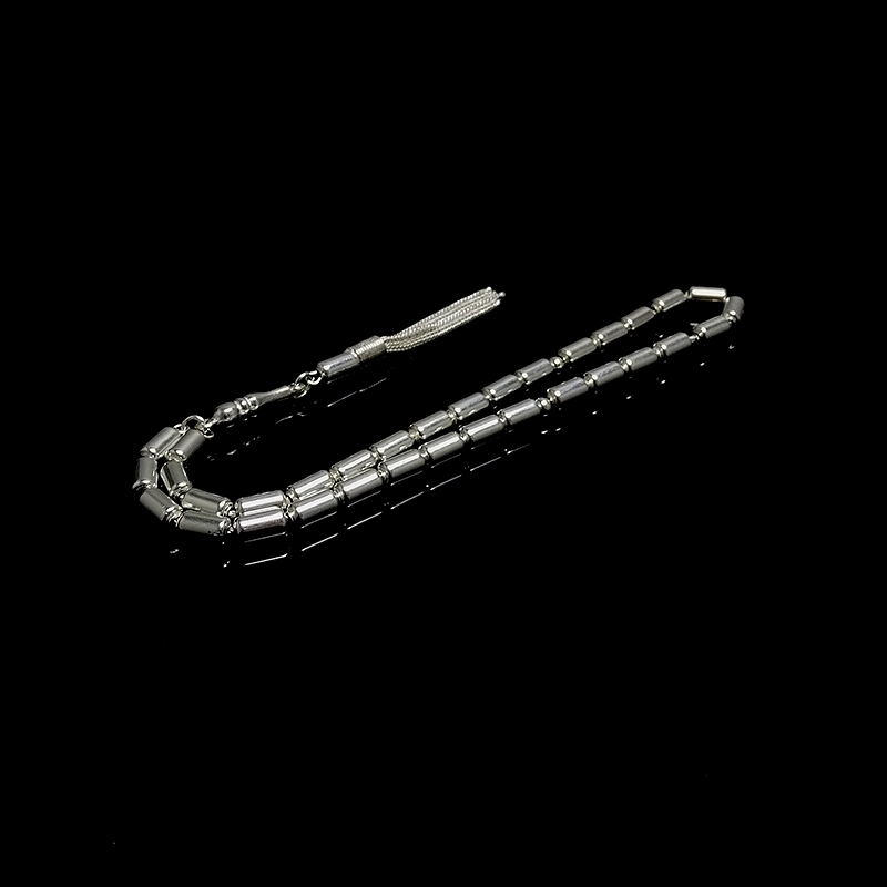 Kapsul Kesim 925 Ayar Gümüş Tesbih