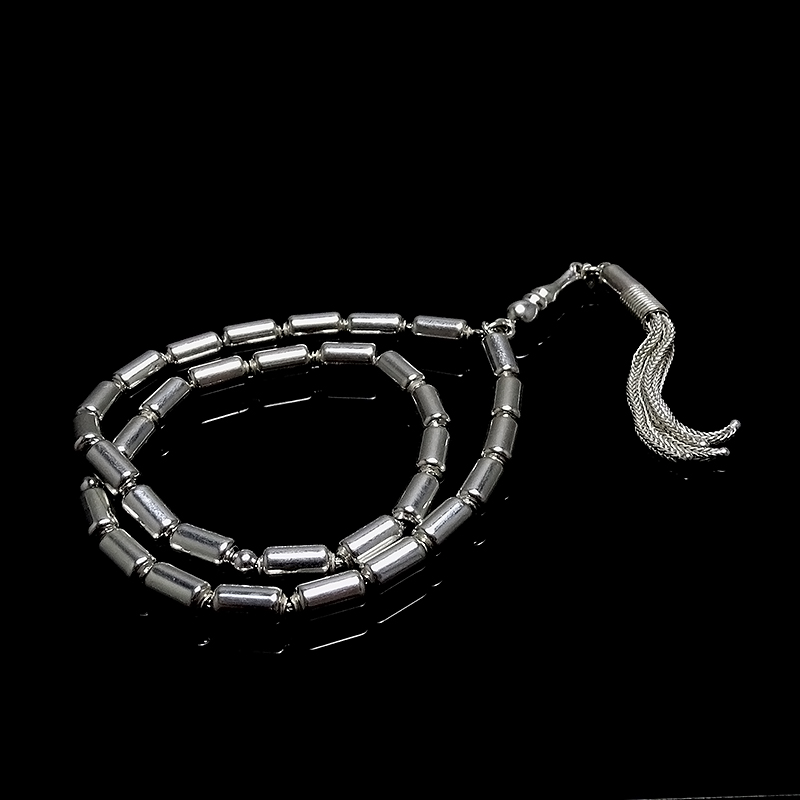 Kapsul Kesim 925 Ayar Gümüş Tesbih