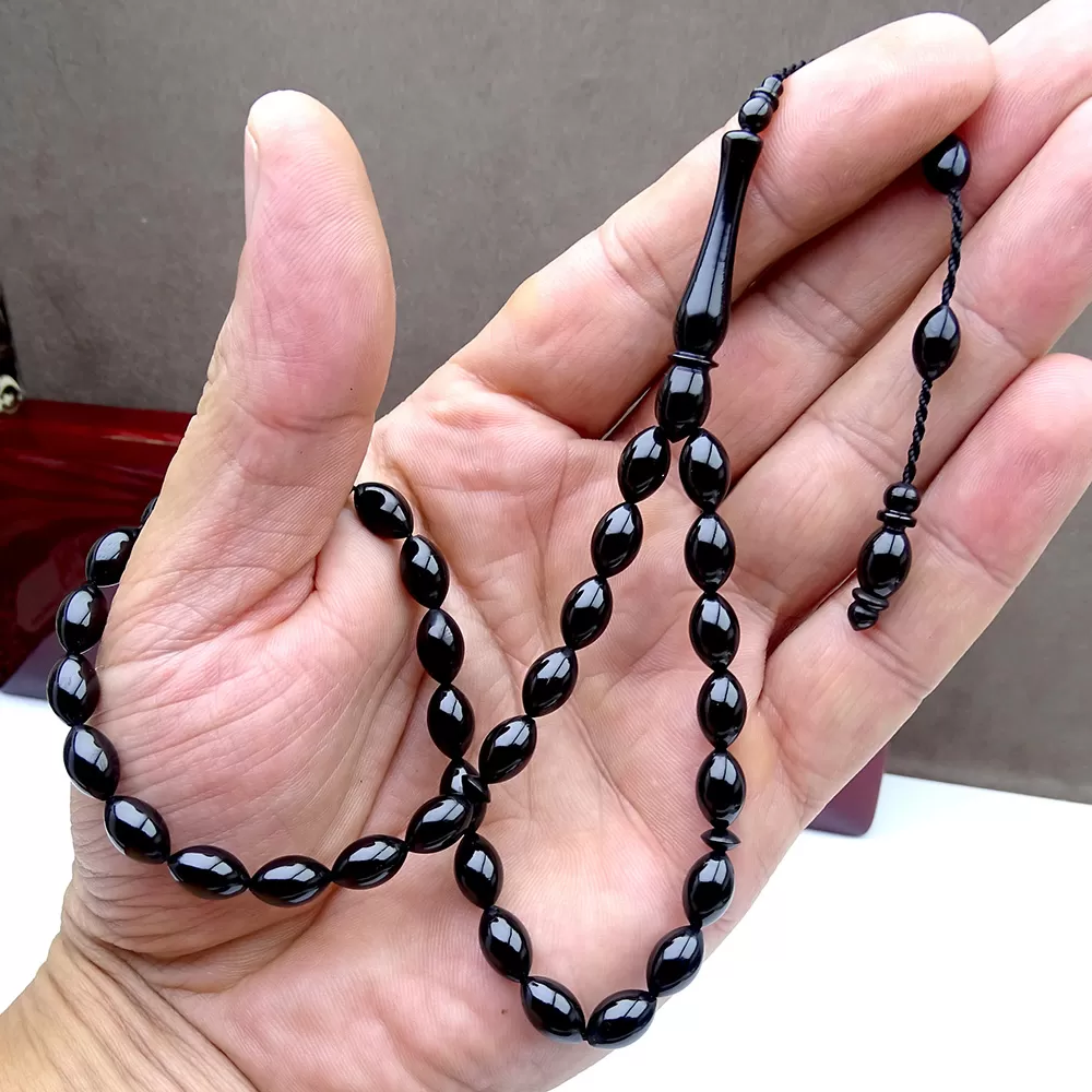 Sistemli Kumpaslı Erzurum Oltu Taşı Tesbih
