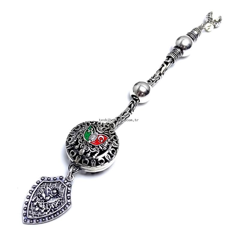 Silver Prayer Beads Tassel