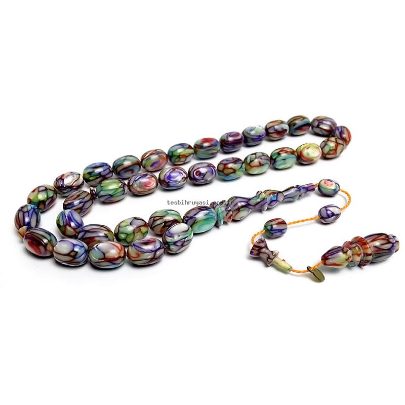 Arizona Multicolor Galalith Prayer Beads