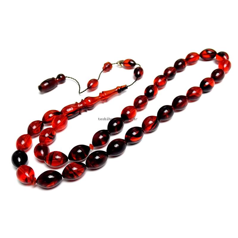 Fire Amber Prayer Beads