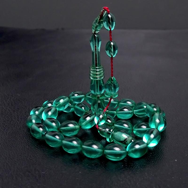 Turquoise Fire Amber Prayer Beads
