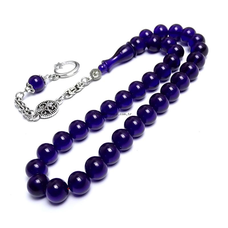 Bilek Size Fire Amber Prayer Beads