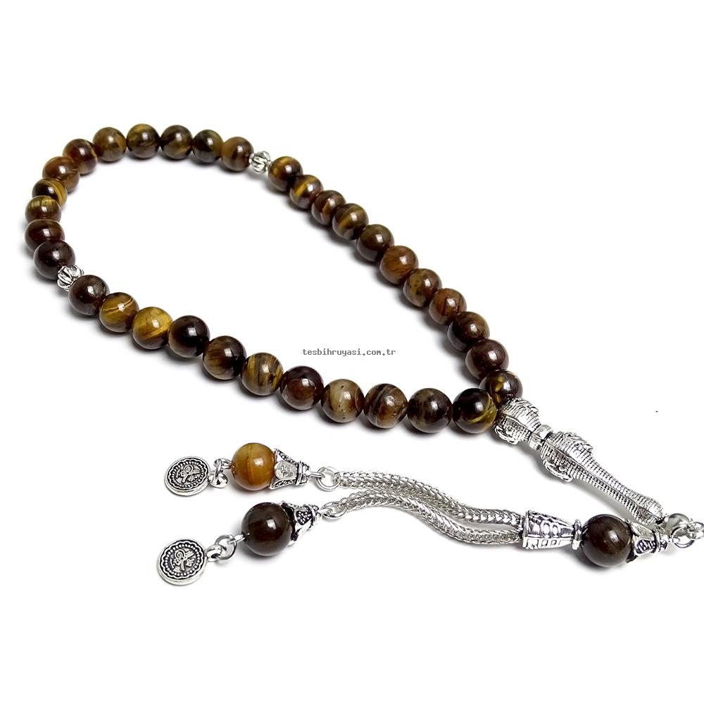 Natural Stone Tiger's Eye Prayer Beads