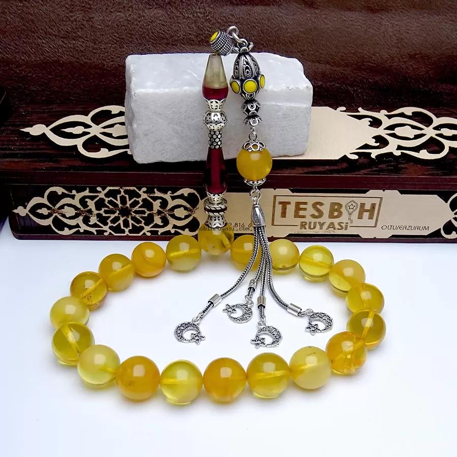 Litvanya Drop Amber Prayer Beads