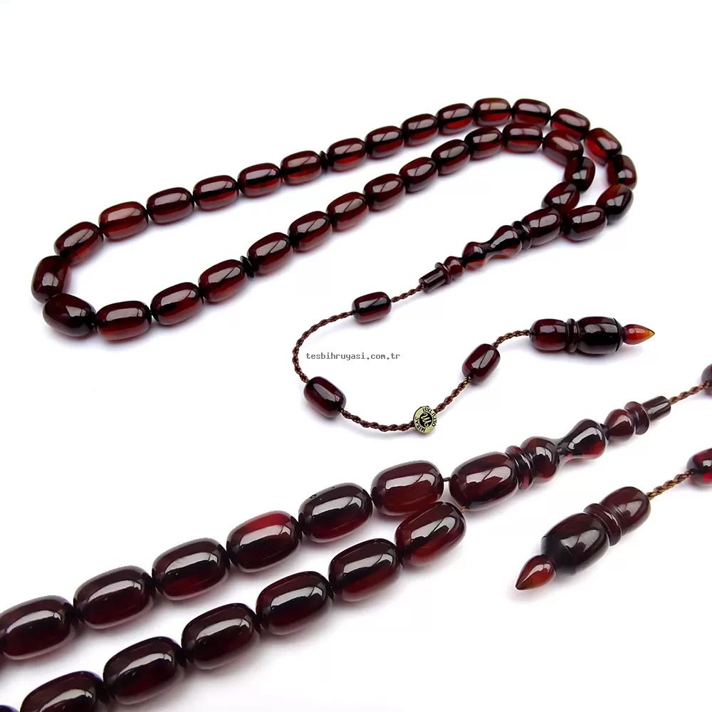 Pressed Amber Prayer Beads