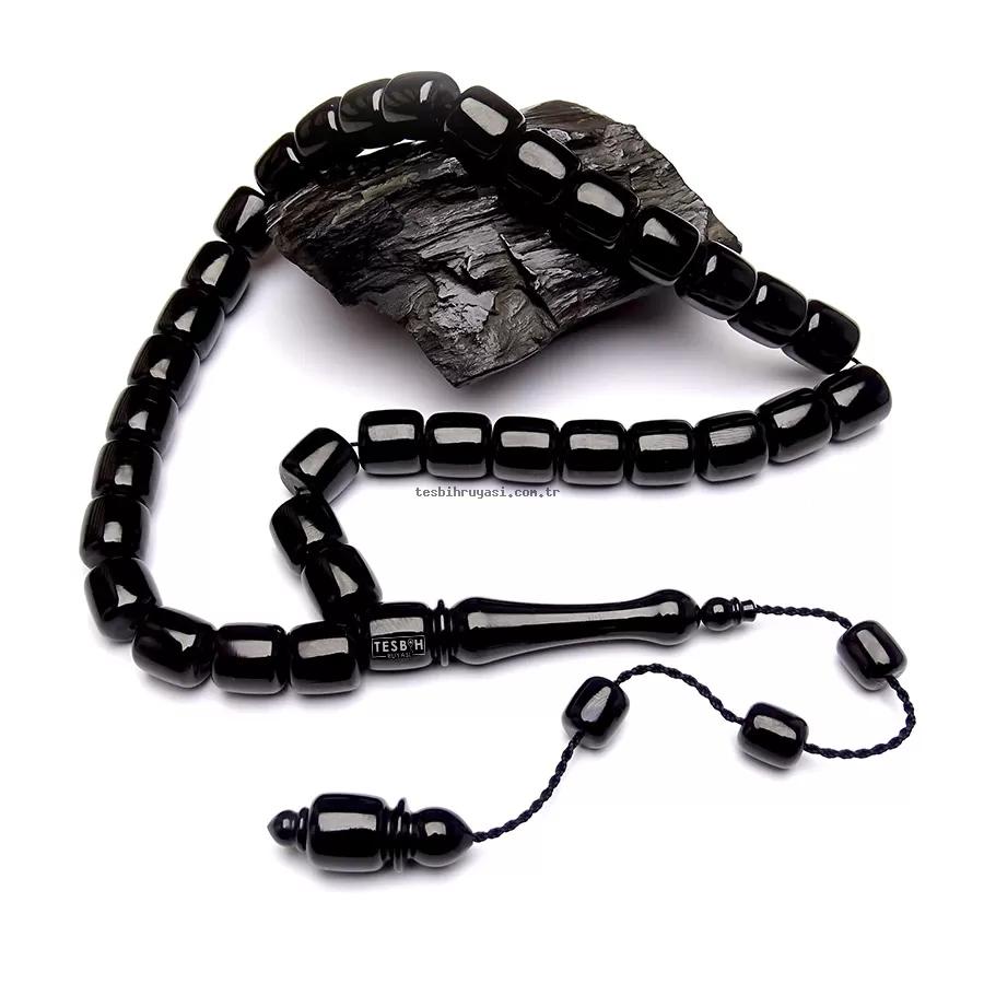 Oxidized Oltu Stone Prayer Beads