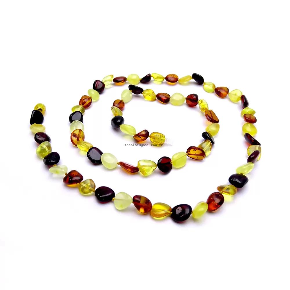 Gök Kuşağı Drop Amber Necklace