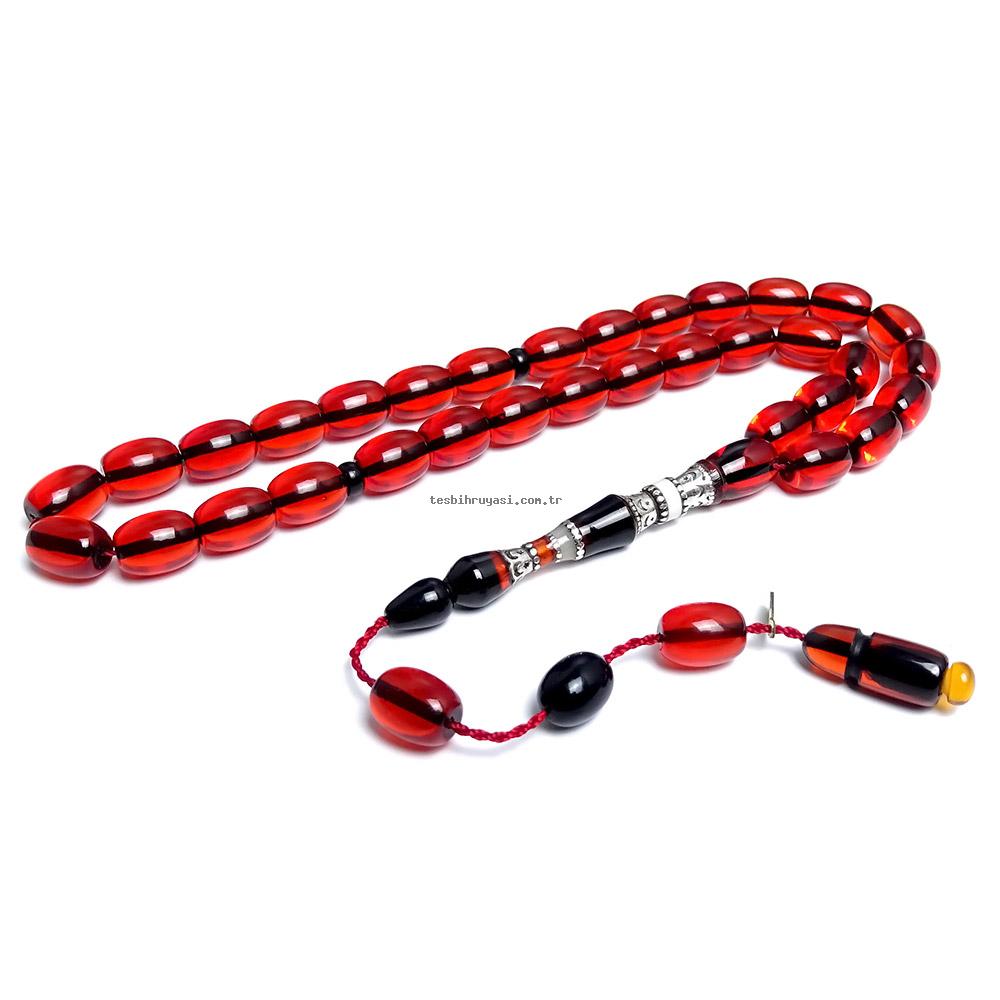 Fire Amber Prayer Beads