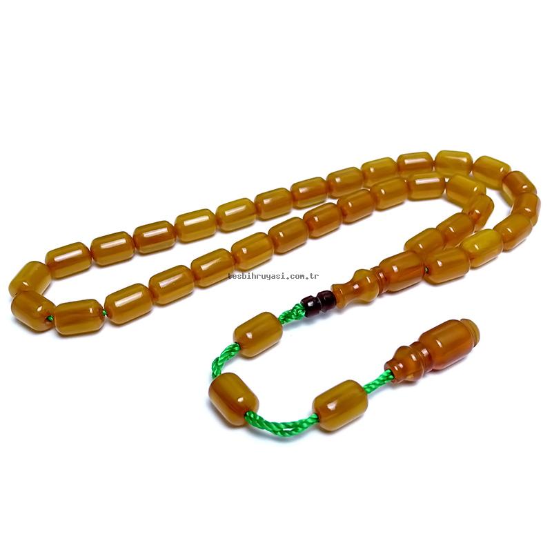 Color Alan Pressed Amber Prayer Beads