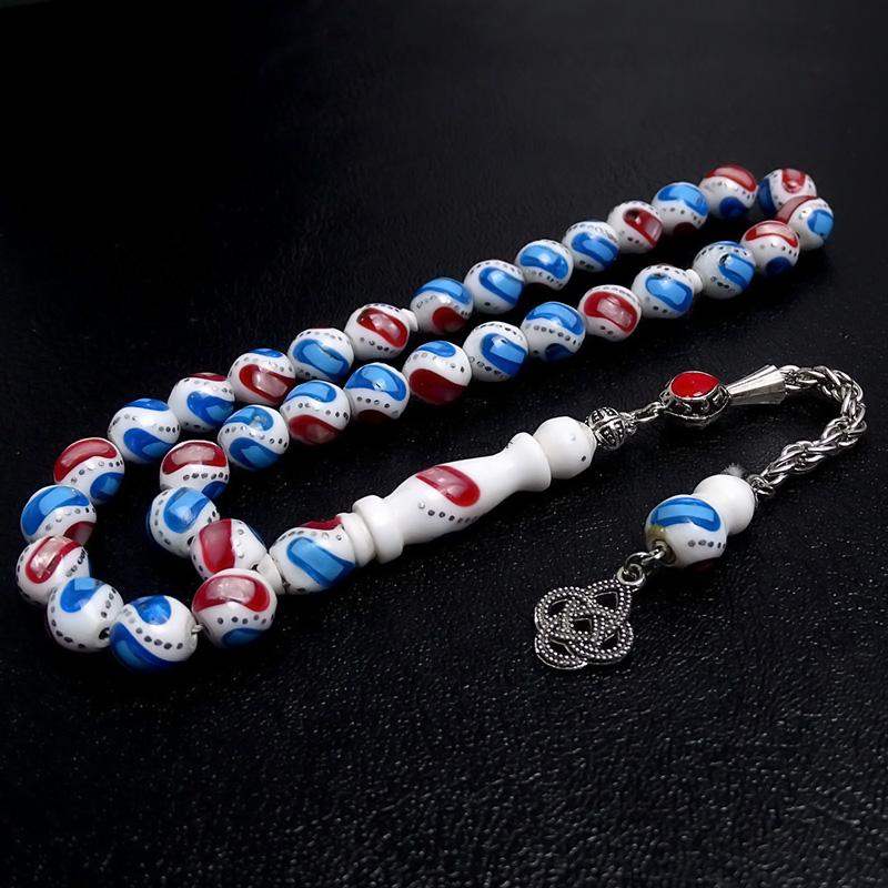 Koryan Prayer Beads Colored & Alpaka Engraving