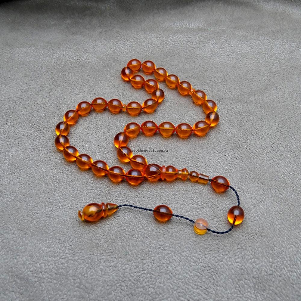 Fire Amber Prayer Beads