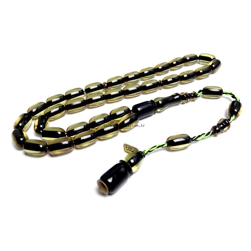 Havşa Delikli Fire Amber Prayer Beads