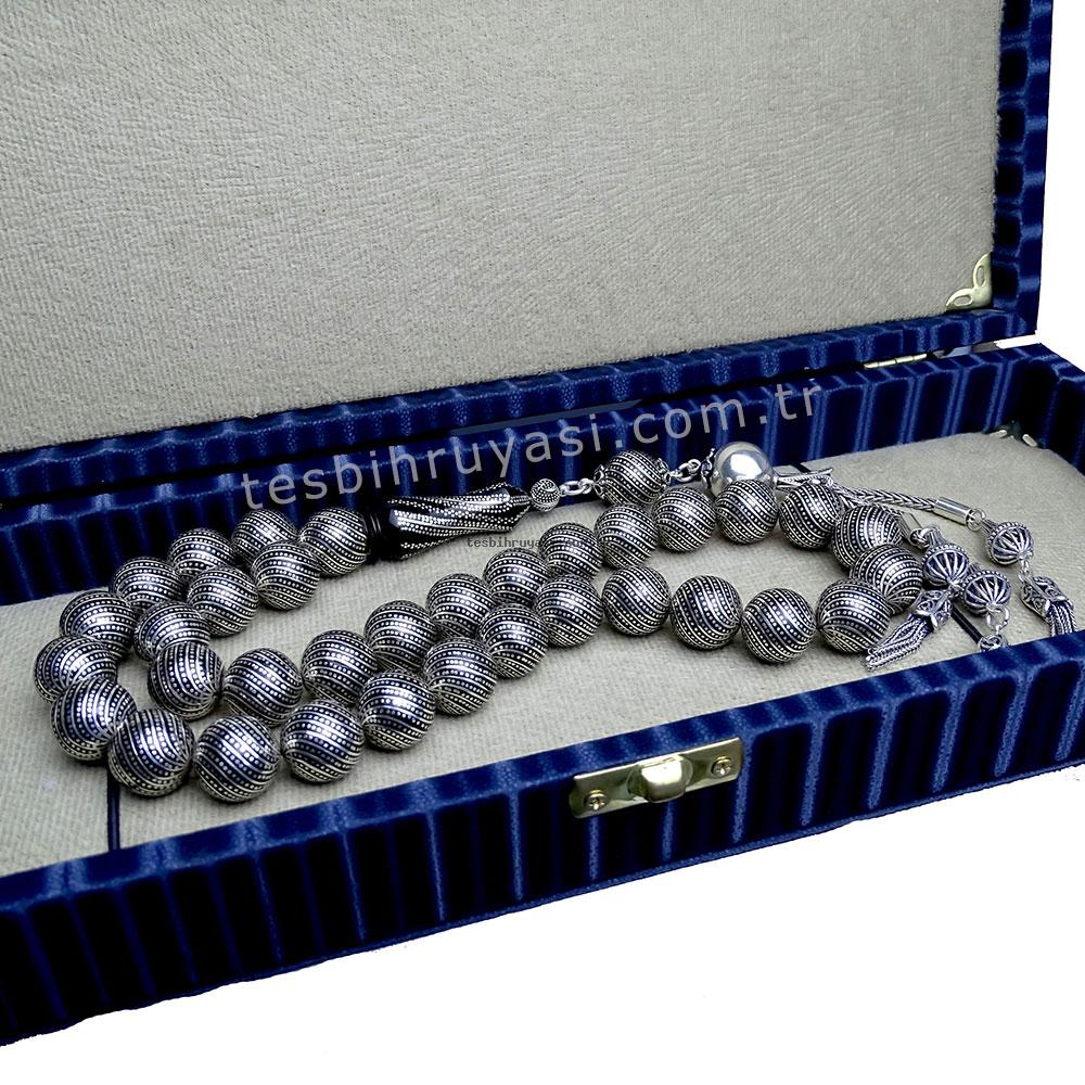 Premium Koleksiyonluk Large Oltu Stone Prayer Beads