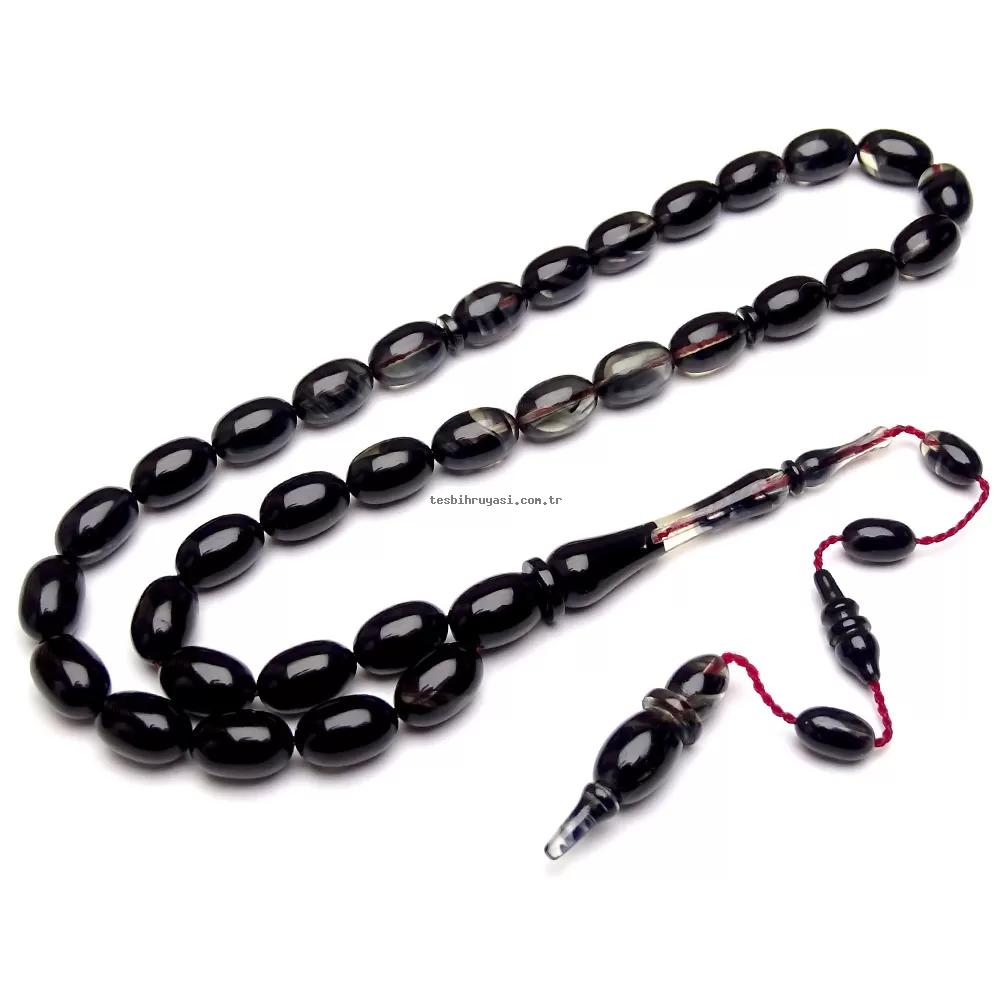 Pressed Amber Prayer Beads