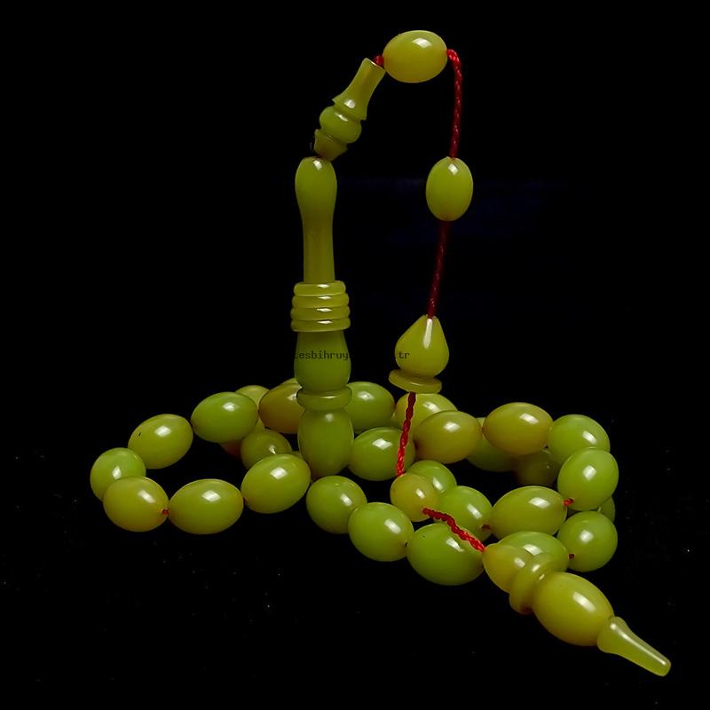 Pressed Amber Prayer Beads