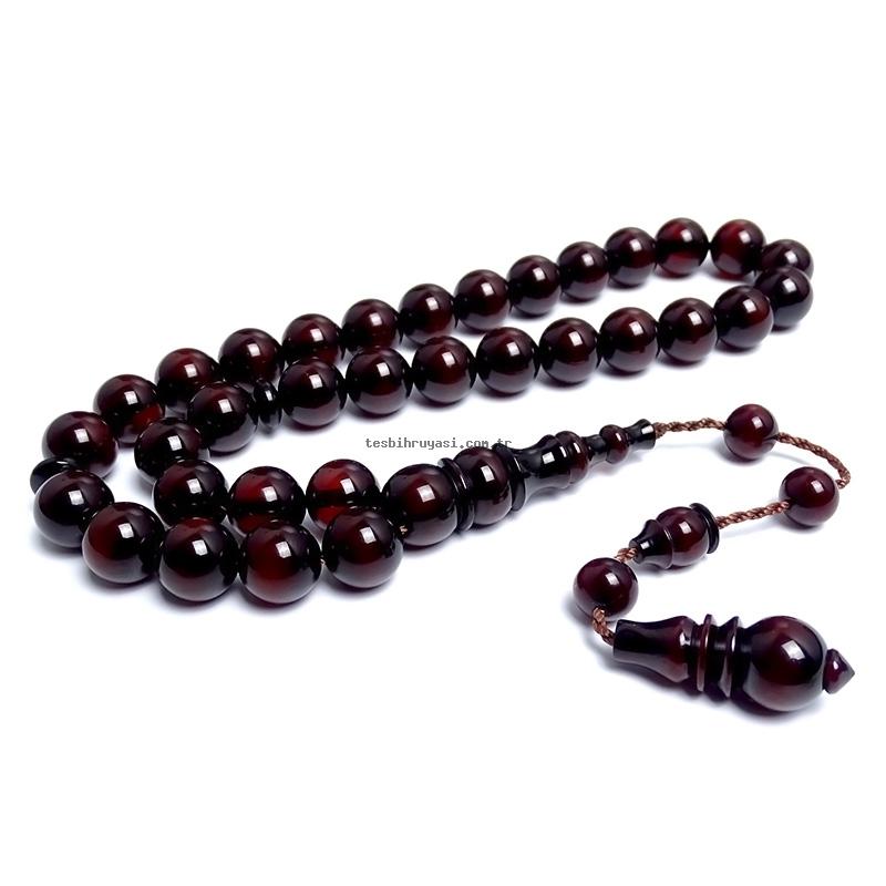 Sürmeli Pressed Amber Prayer Beads