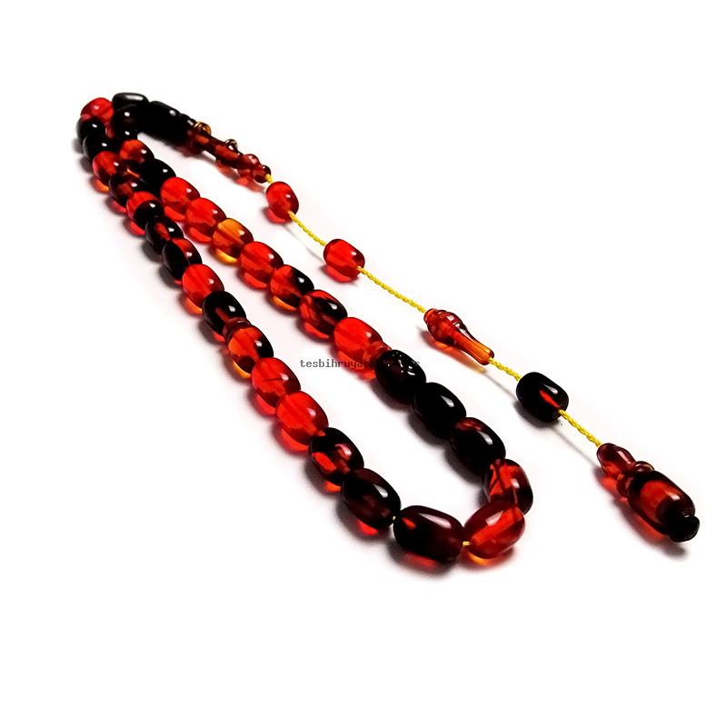 Orange Black Moiré Fire Amber Prayer Beads 666.67 TL KDV