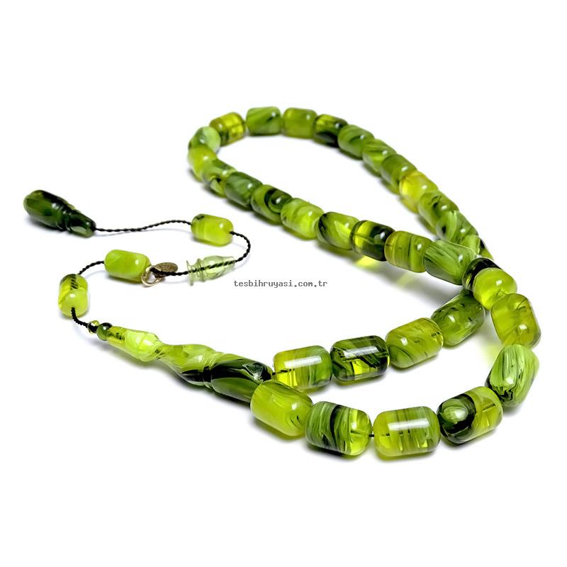 Pressed Amber Prayer Beads