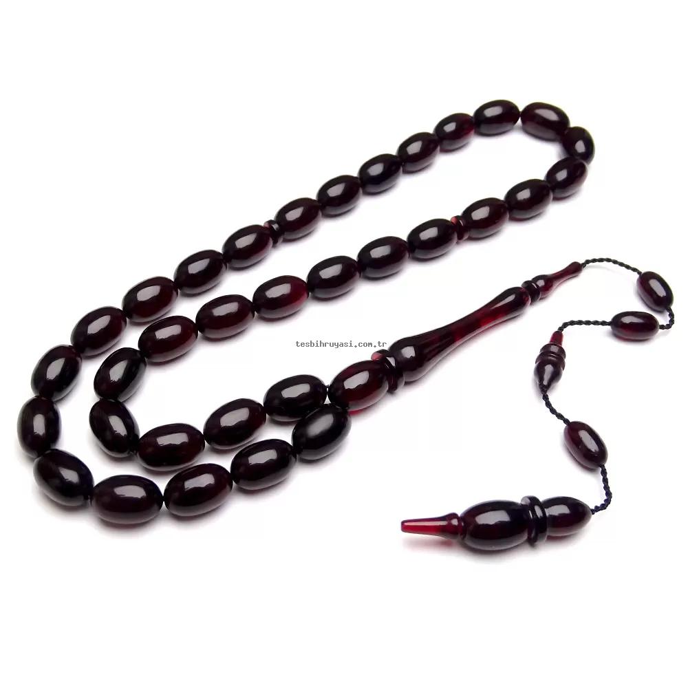 Pressed Amber Prayer Beads