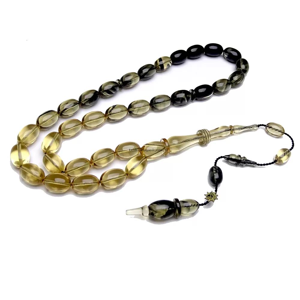 Pressed Amber Prayer Beads