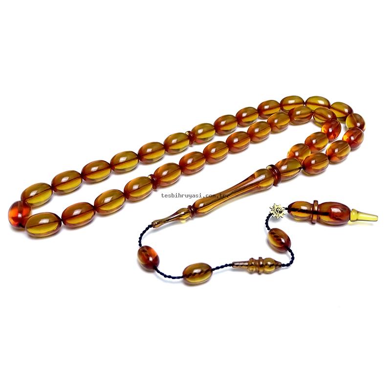 Color Alan Fire Amber Prayer Beads