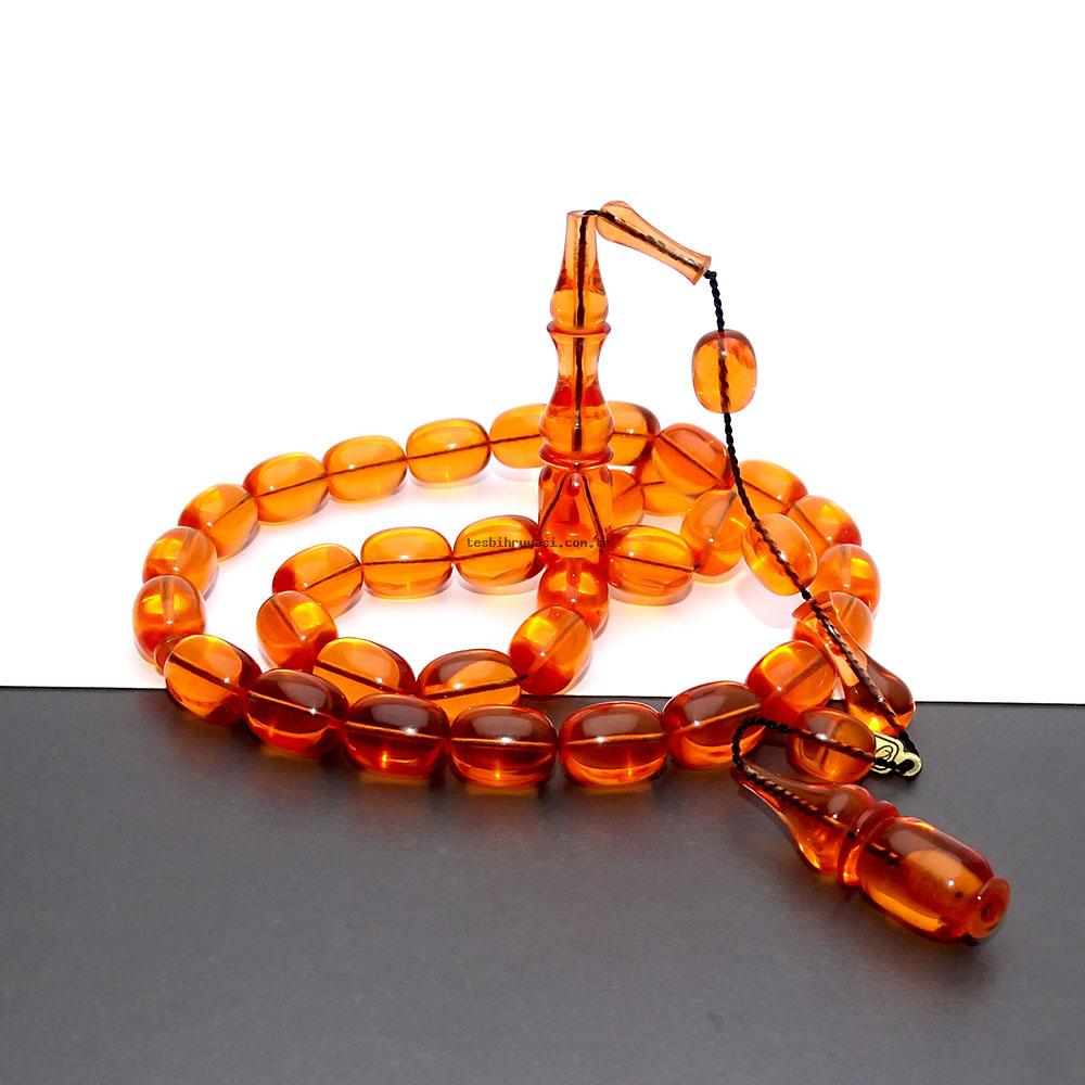 Fire Amber Prayer Beads