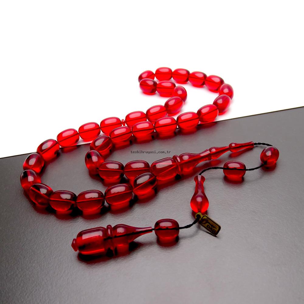 Fire Amber Prayer Beads