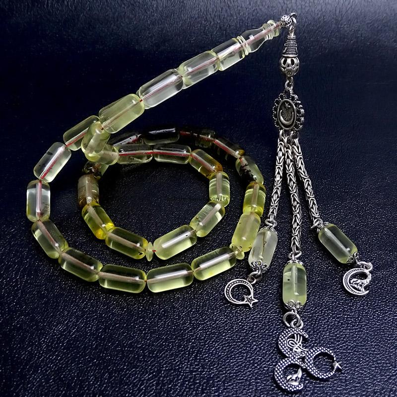 Ukrayna Drop Amber Prayer Beads