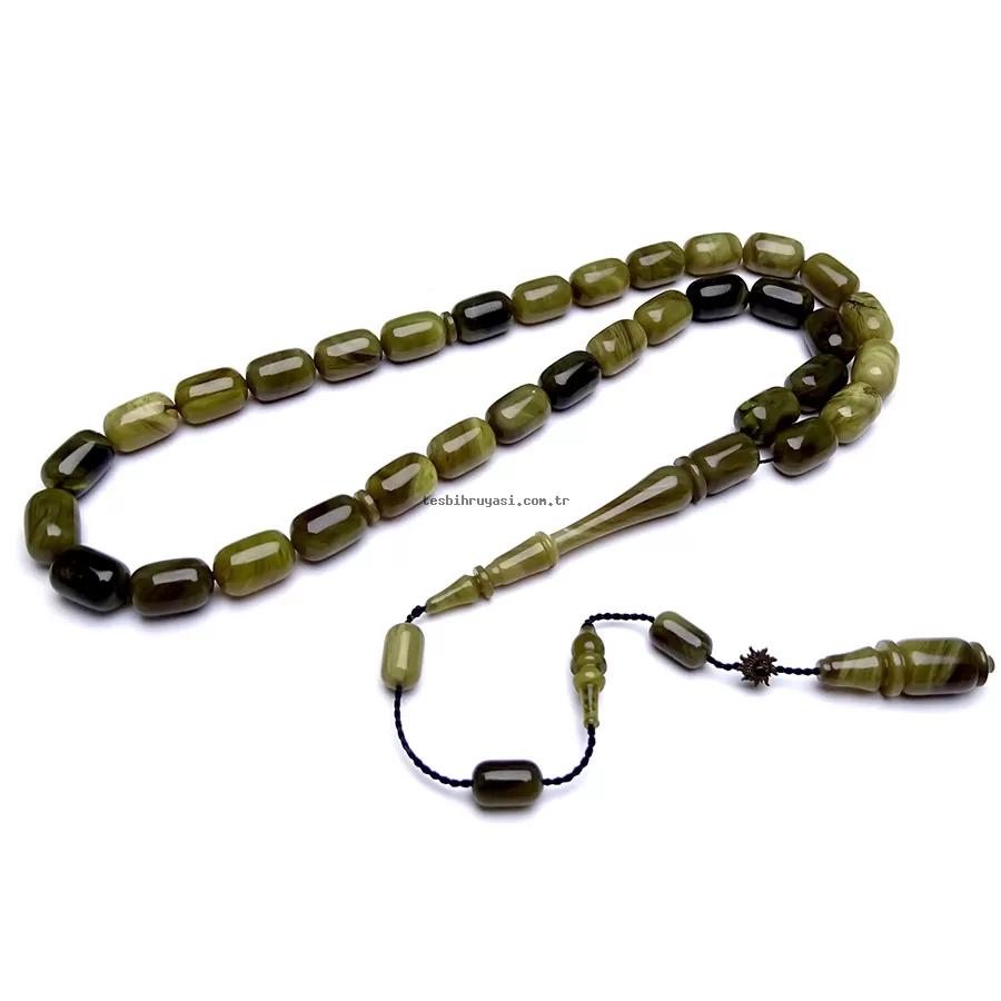Pressed Amber Prayer Beads