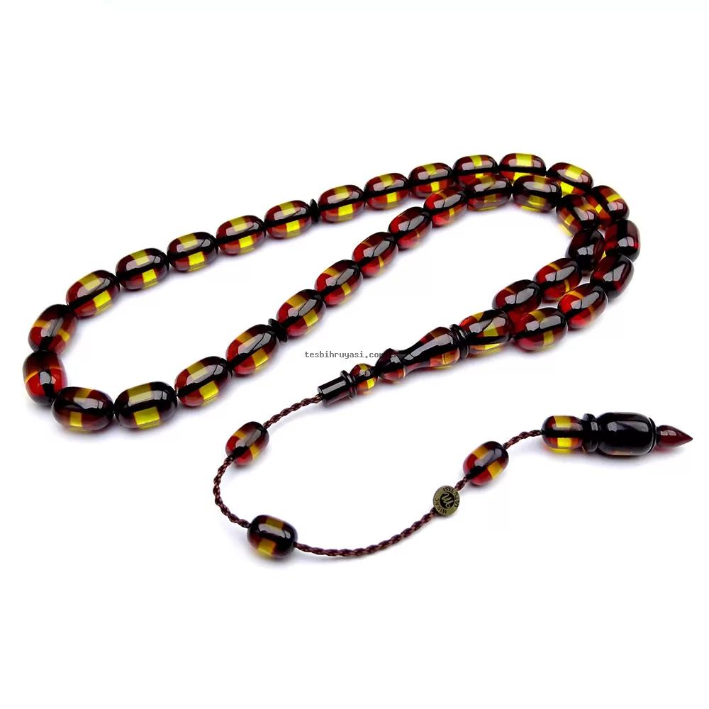 Fire Amber Prayer Beads