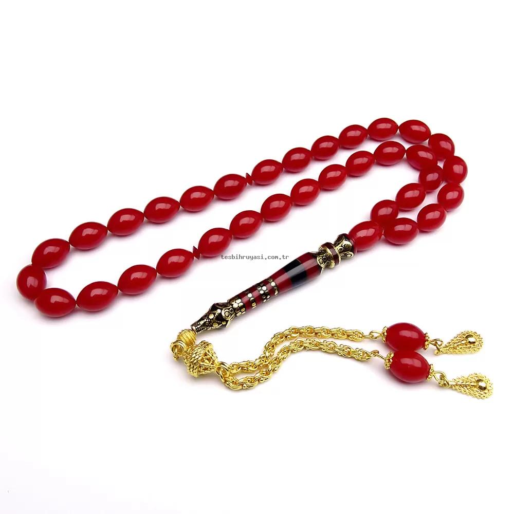 Pressed Amber Prayer Beads