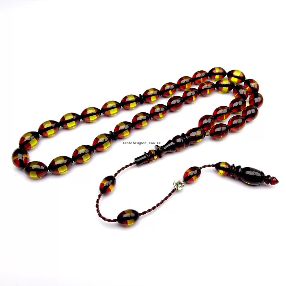Fire Amber Prayer Beads