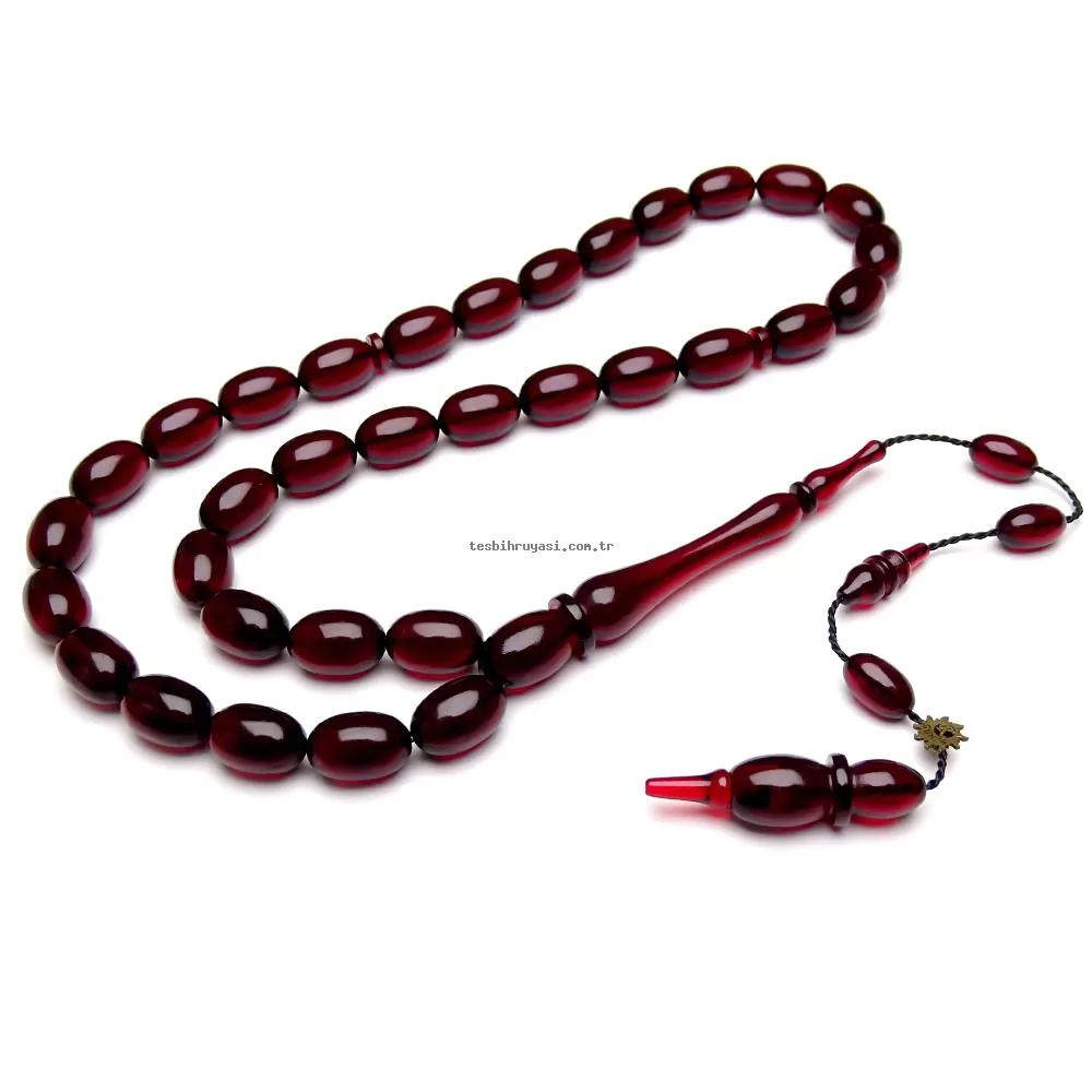 Pressed Amber Prayer Beads